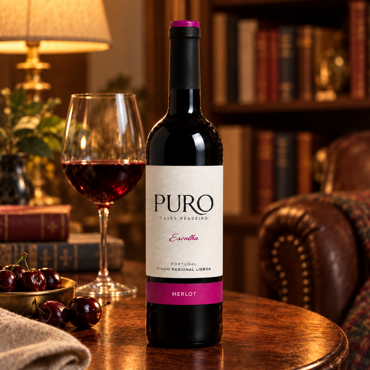 Caves Rendeiro – Puro Merlot – výběr – červené – fotografie v přirozeném prostředí