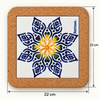 Keramická podložka pod hrnec – Modrá hvězda – rozměry 22 × 22 cm