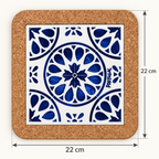 Keramická podložka pod hrnec – Modrá mozaika – rozměry 22 × 22 cm