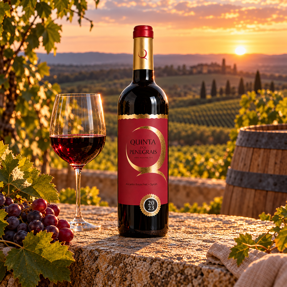 Quinta dos Penegrais – Reserva Alicante Bouschet e Syrah – červené – fotografie v přirozeném prostředí
