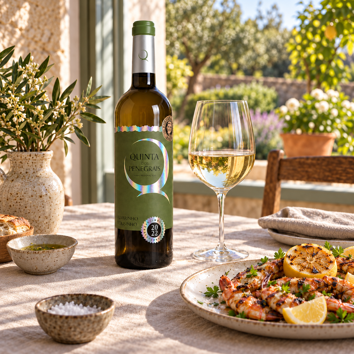 Quinta dos Penegrais – Reserva Alvarinho – Vinho Verde – bílé – fotografie v přirozeném prostředí