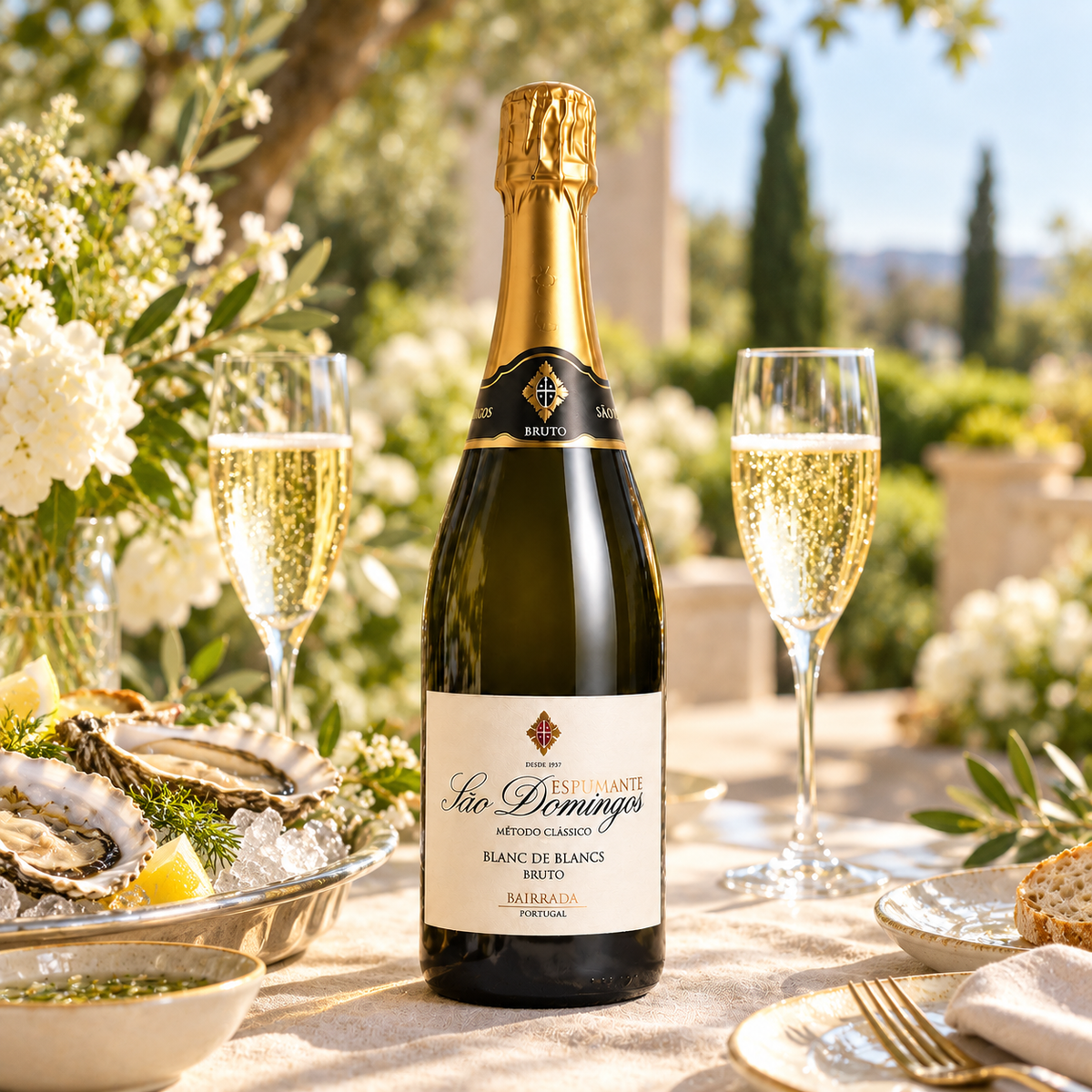 São Domingos – Blanc de Blancs – bílé – brut – Bairrada – fotografie v přirozeném prostředí