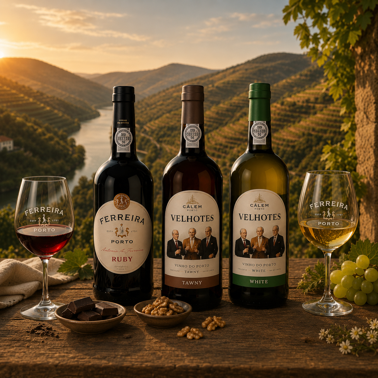 Ruby, Tawny a White Port z údolí Douro